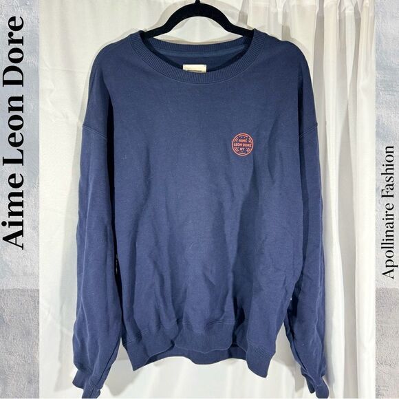 AIME LEON DORE SWEATSHIRT IN NAVY LARGE NWT VERY RARE - Picture 3 of 5